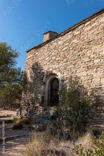 Chapel of Saint Pierre de Belloch above Lake Vin  a Pyr  n  es Orientales