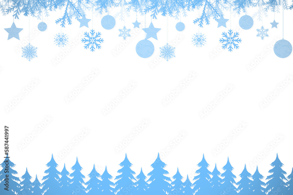 Snow flake frame in blue Snow flake frame in blue