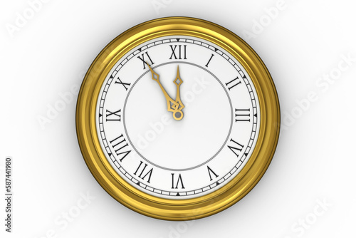 Clock counting down to midnight