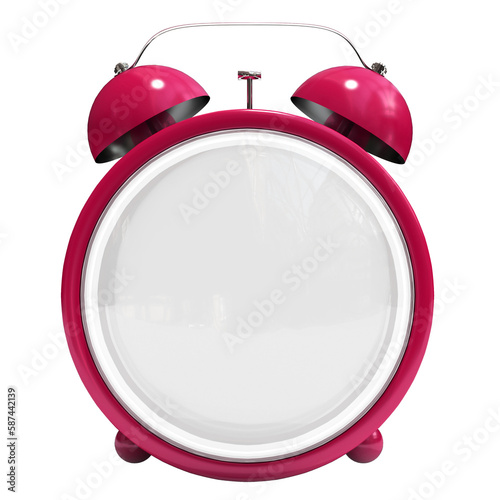 Empty red alarm clock