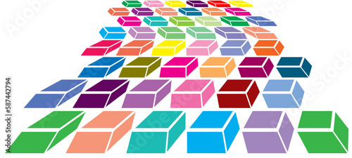 Illustration of multicolored blocks