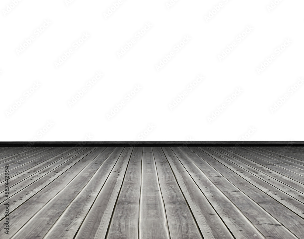 High angle view of gray hardwood floor