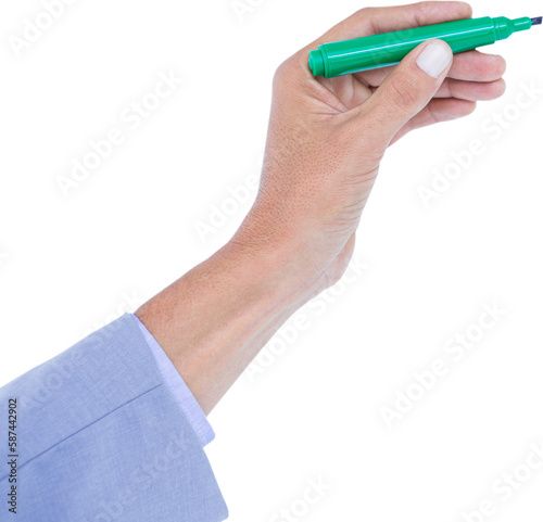 Cropped image of female surgeon writing with marker