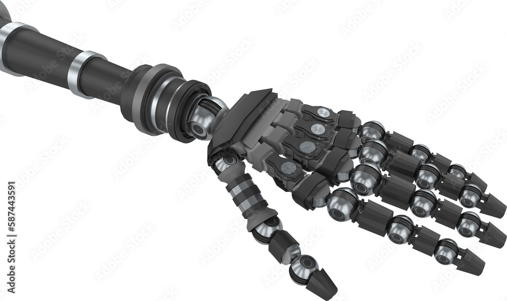 Metallic robotic hand