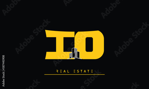 Real Estate letters Initials Monogram logo IO , OI
