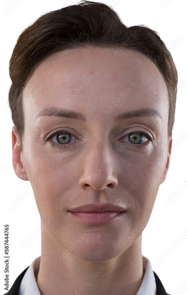 Obraz premium Smart businesswoman looking at camera