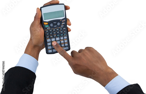 Wallpaper Mural Cropped hands of businessman using calculator  Torontodigital.ca