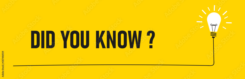 Did you know with the bulb?Copy space for business, marketing, flyers, banners, presentations and posters Did you know with the bulb?Copy space for business, marketing, flyers, banners, presentations and posters