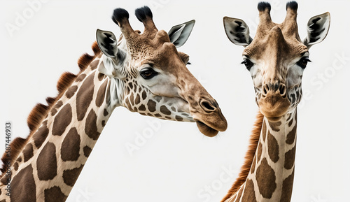 isolated giraffe for home décor, wall art, graphic design, and DIY projects - stunning standalone image on white background. generative AI
