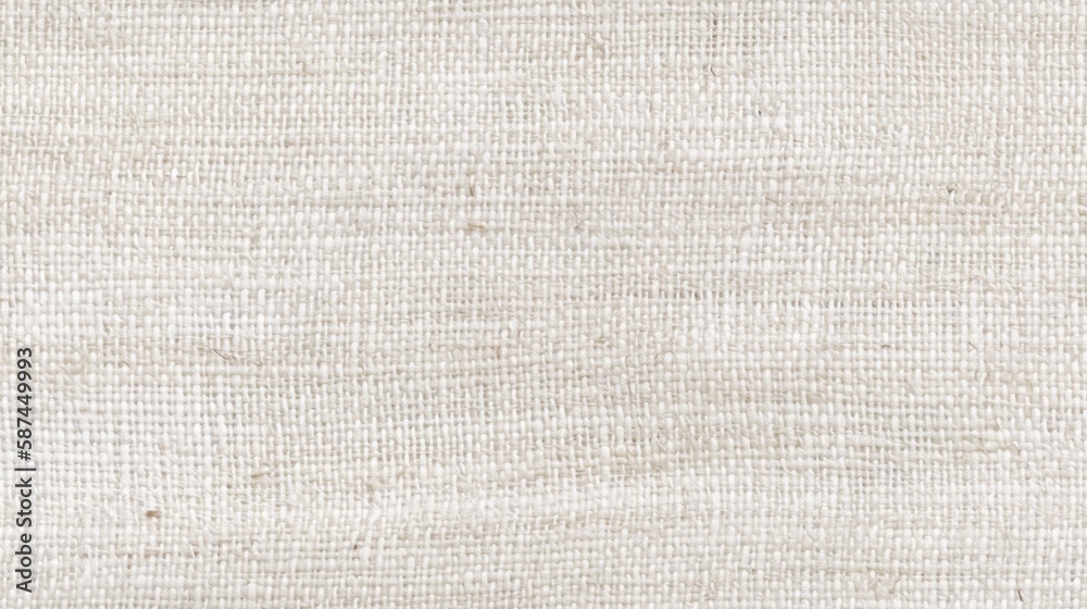 Fototapeta premium White burlap texture background for design canvas. Generative AI