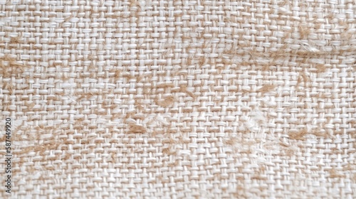 White burlap texture background for design canvas. Generative AI