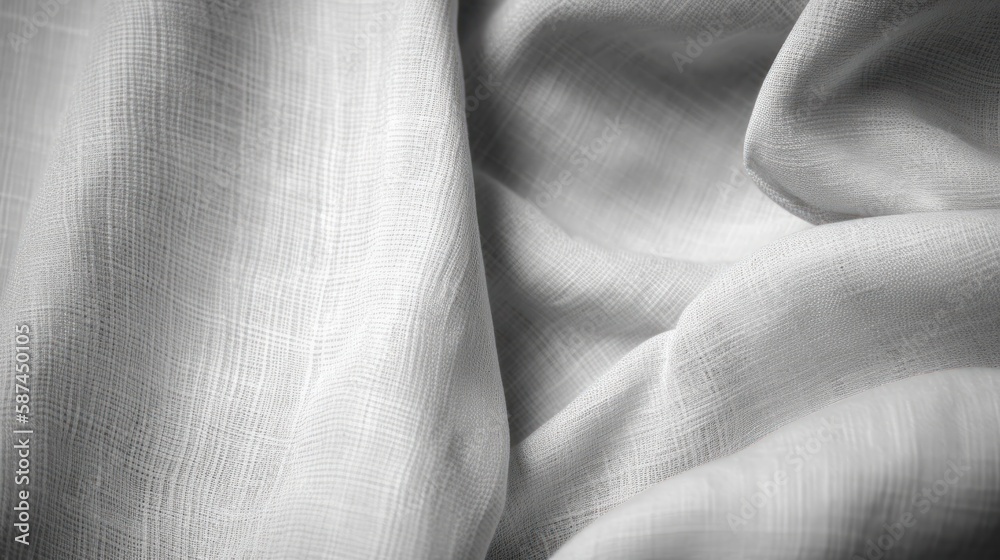 White cotton fabric canvas texture background for design. Generative AI White cotton fabric canvas texture background for design. Generative AI