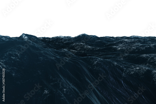 Rough blue ocean