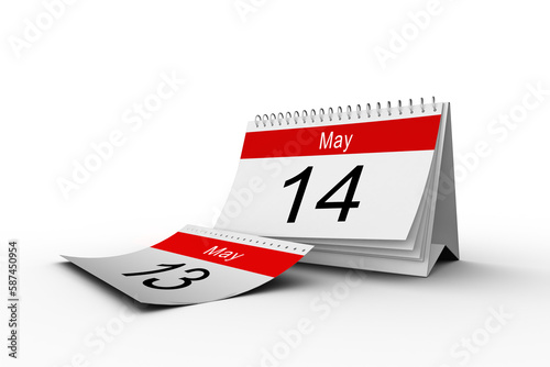 Start of 14th May on calendar page