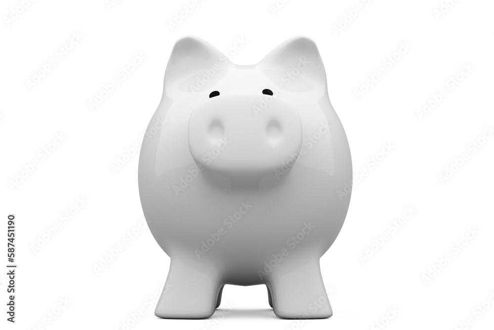 Piggy bank over white background Piggy bank over white background