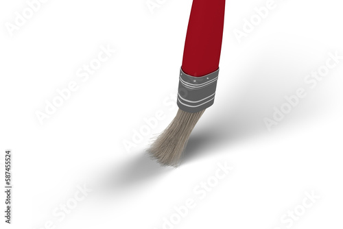 Computer graphic image of red paintbrush