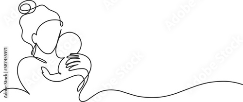 Mothers day line art illustration