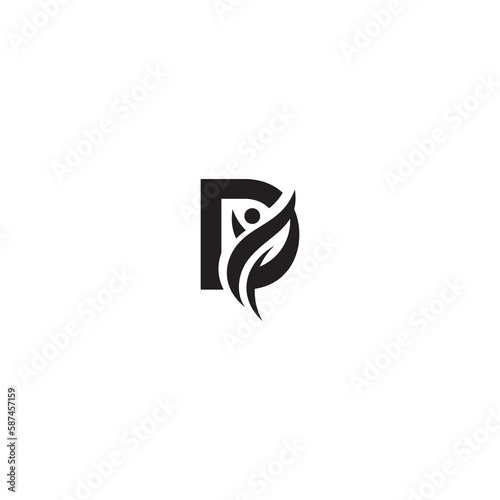D People Logo black and white