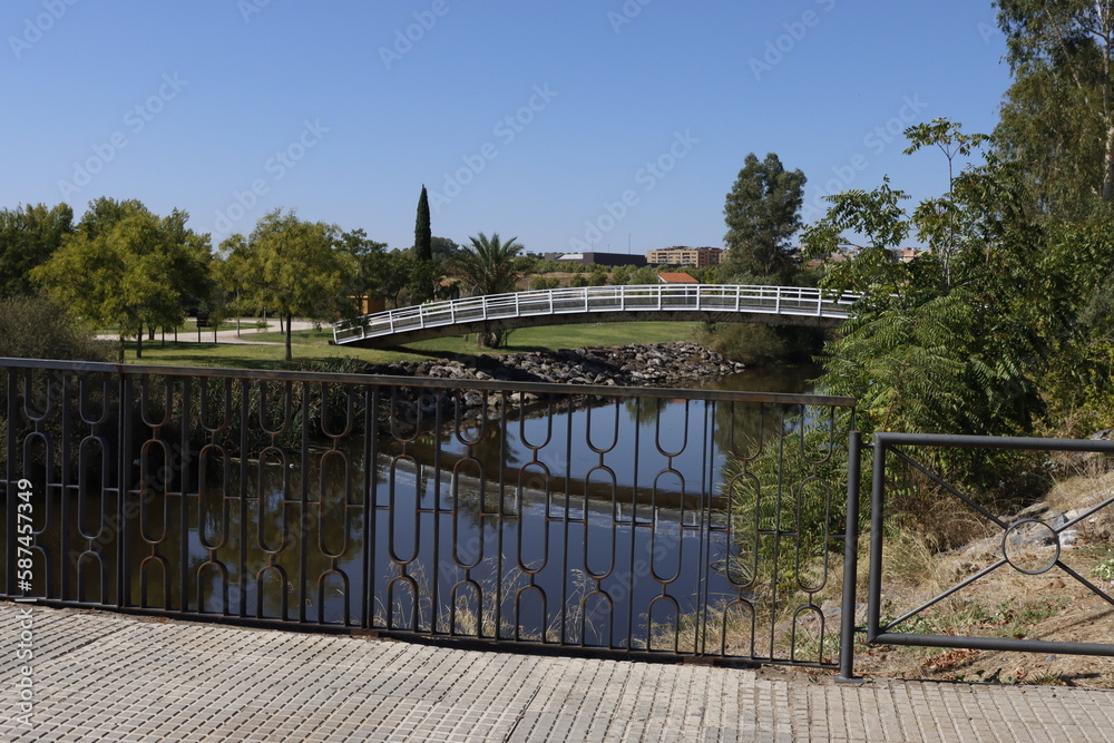Bridge in a park of Merida, Spain