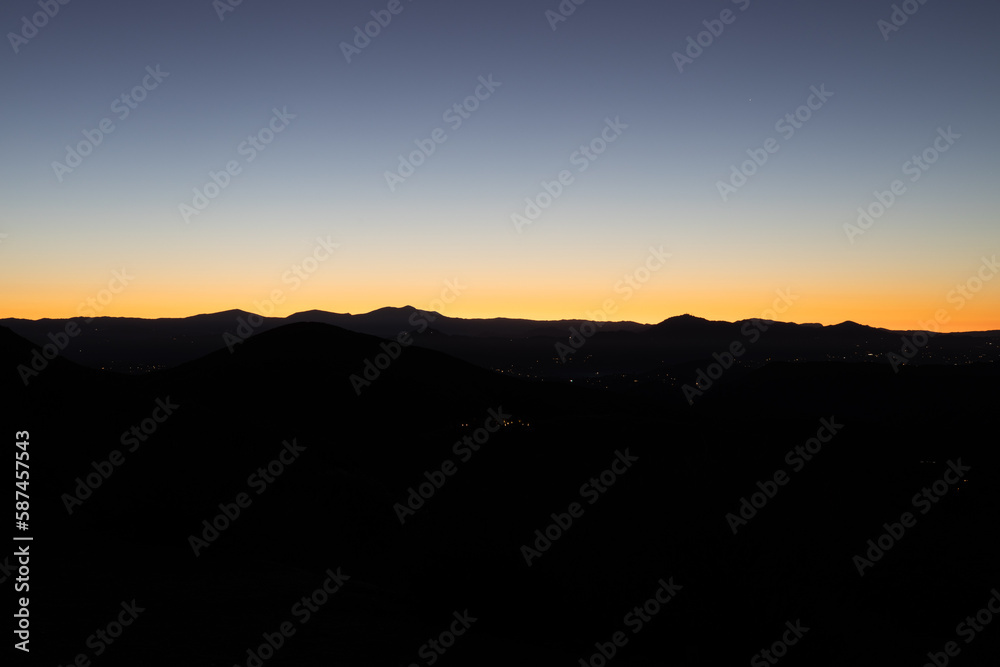 Mountain sunrise in San Diego