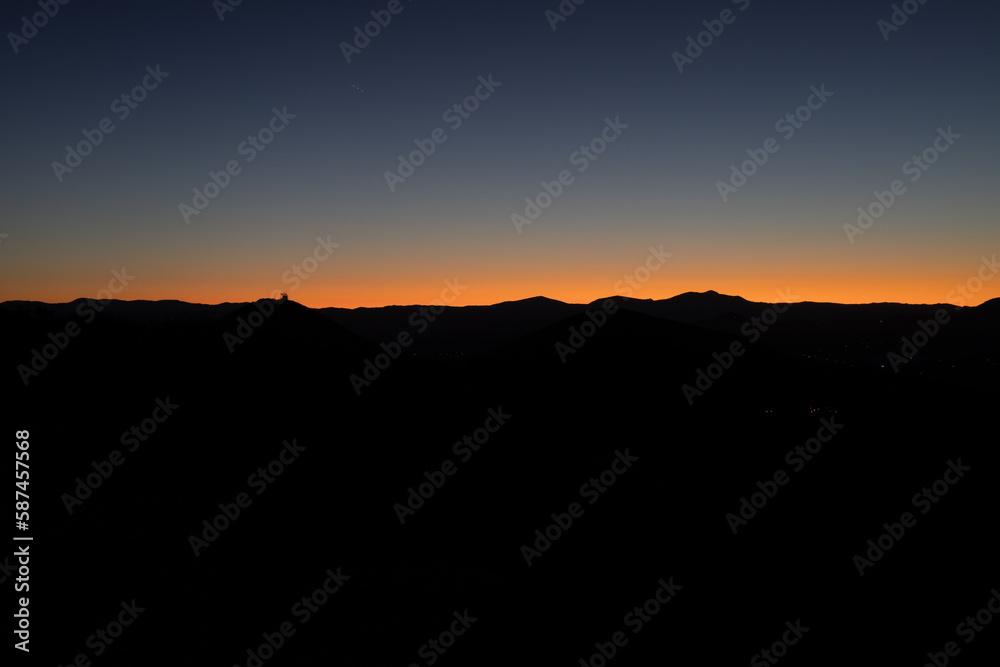 Mountain sunrise in San Diego