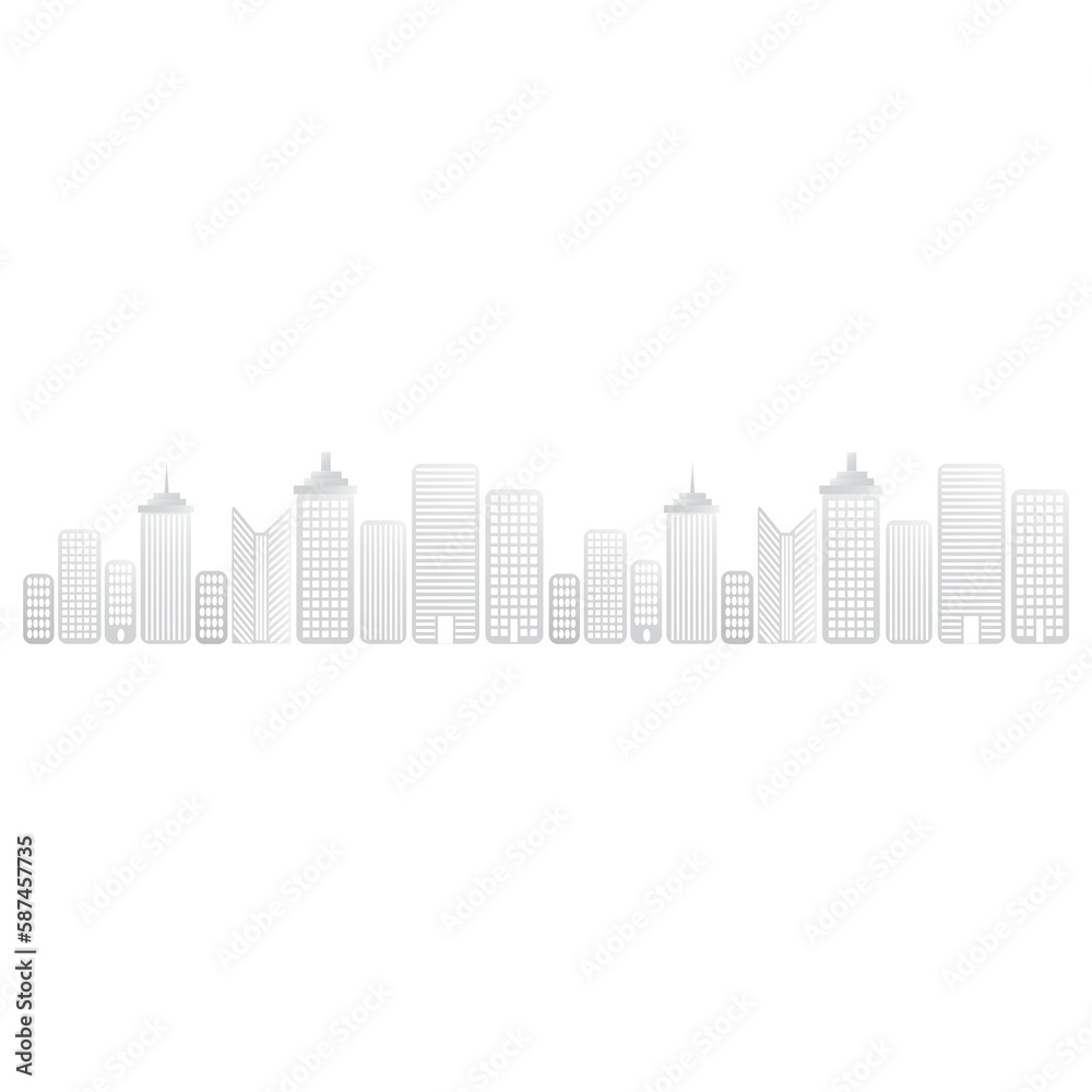 Digitally generated image of cityscape