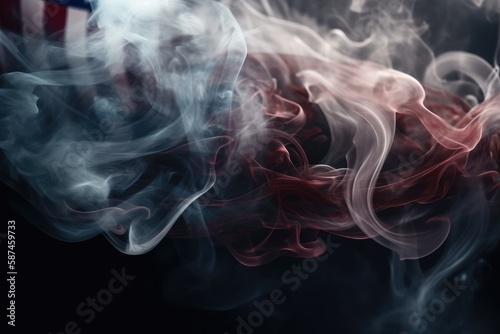 The American Flag Over A Smoke Pattern Generative AI