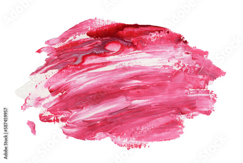 Pink spot on a white background. Wallpaper with abstract illustration.