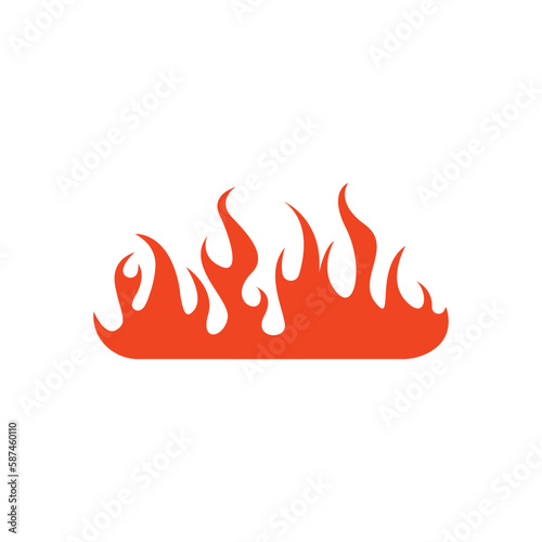 fire flame logo icon design vector