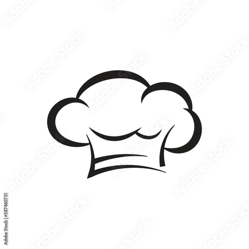 chef hat logo icon design vector