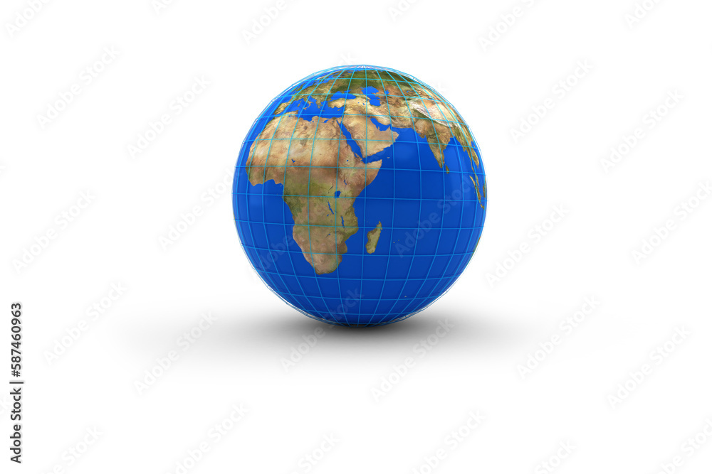 3D image of blue globe