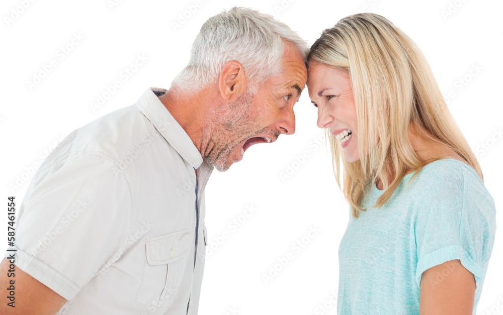 Unhappy couple having an argument Unhappy couple having an argument