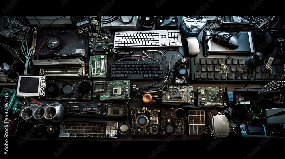 Fototapeta premium Computer Science, PC composition