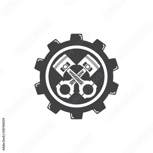 piston logo icon design vector