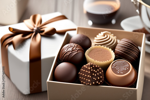 Chocolate box. Generative AI