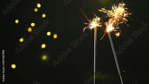 Sparkler on the darker background.