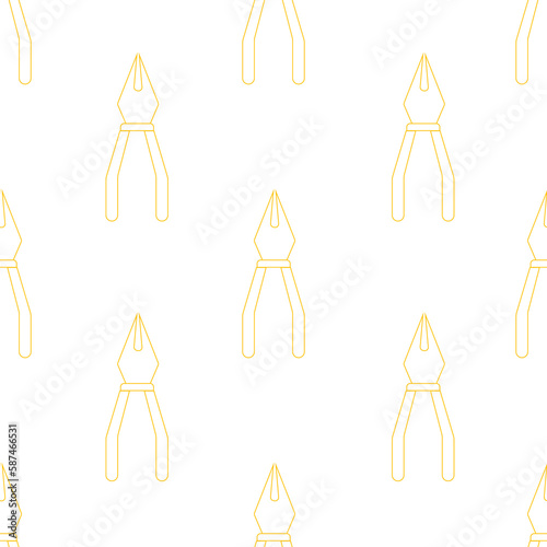 Digital image of pliers in yellow color