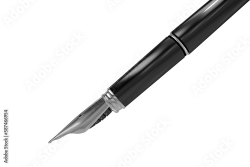 Black fountain pen