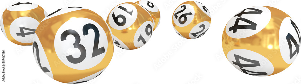 Fototapeta premium Lottery balls with numbers