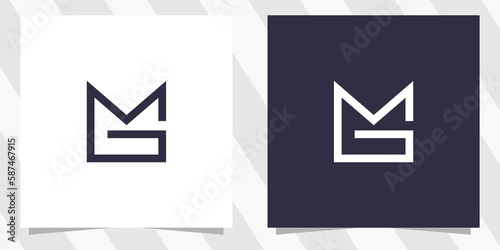 letter mg gm logo design