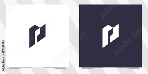 letter p logo design template