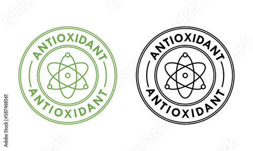 Antioxidant design logo template illustration