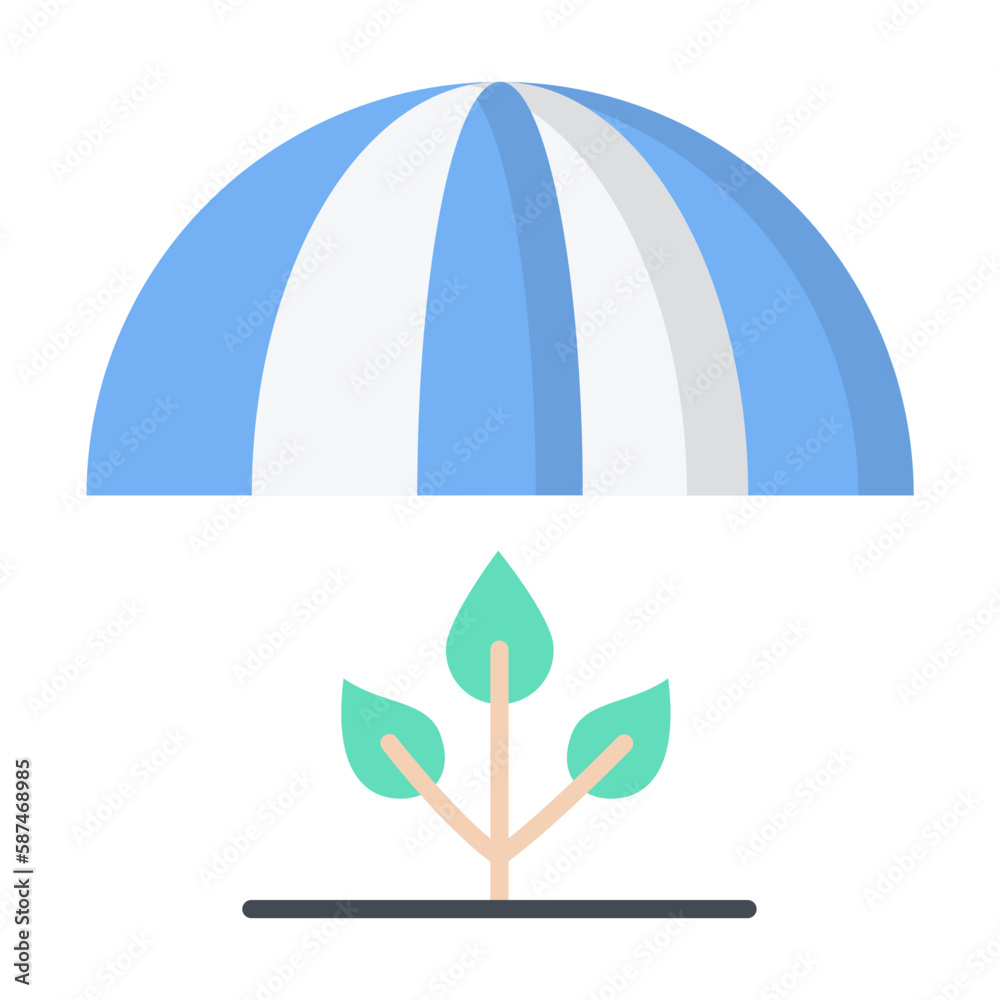 Eco Insurance Flat Icon Eco Insurance Flat Icon