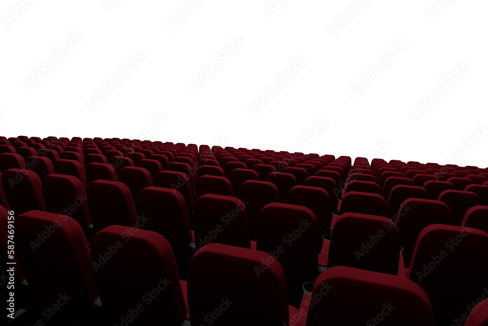 Naklejka premium Seats in empty movie theater