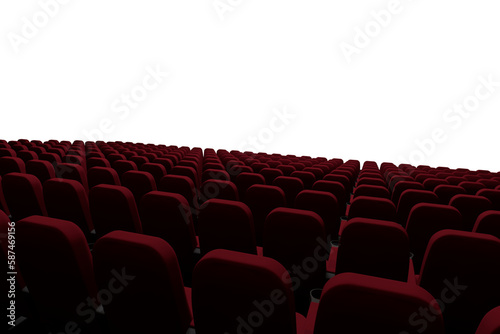 Seats in empty movie theater