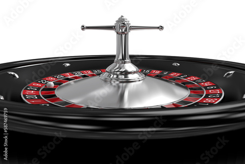Close up image of 3D roulette wheel