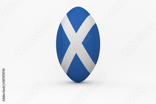 Free Download Scottish flag rugby ball - GFXLoad