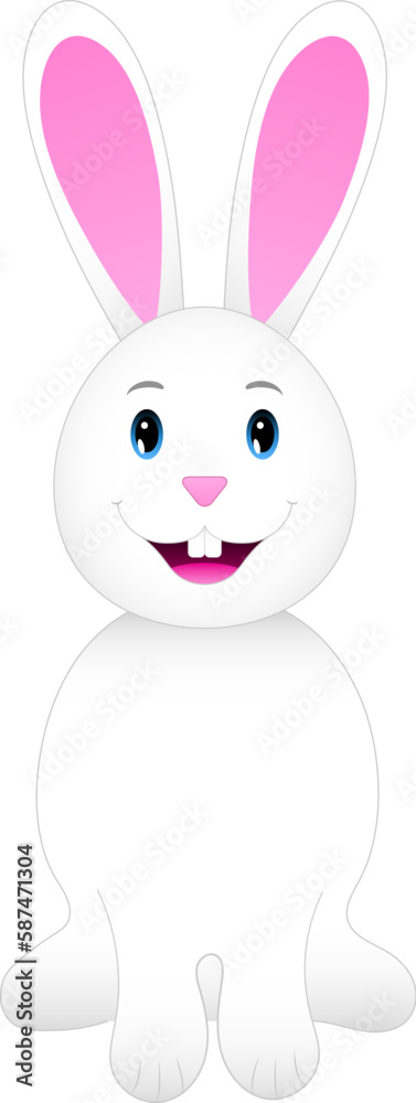 Happy white rabbit. Happy white rabbit.