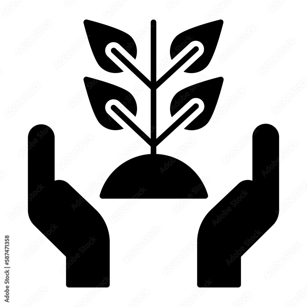 Obraz premium Planet Care Glyph Icon