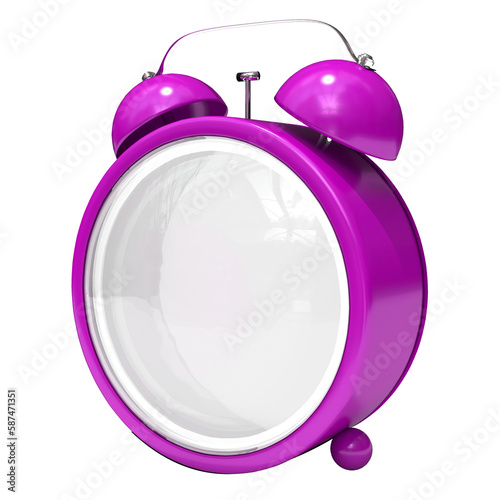 Pink empty alarm clock